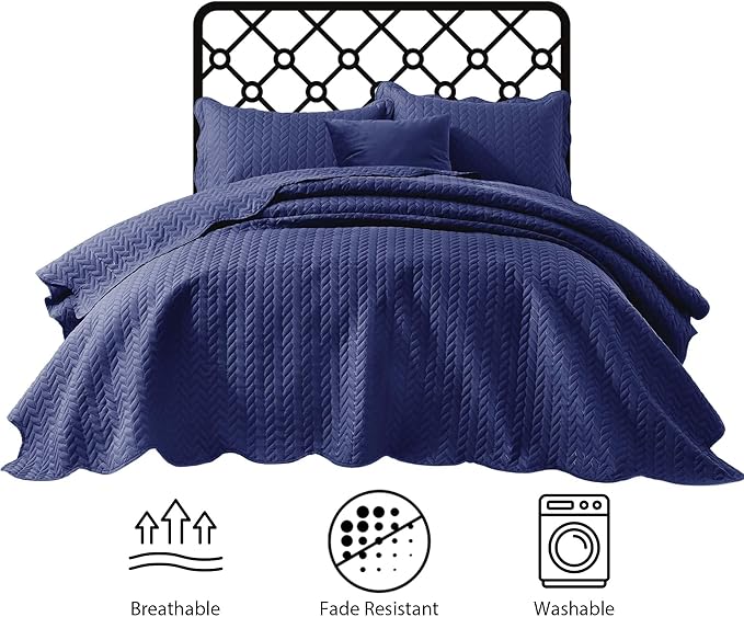 IR Imperial Rooms 8 Pack Quilt King Size Bedding - Image 6