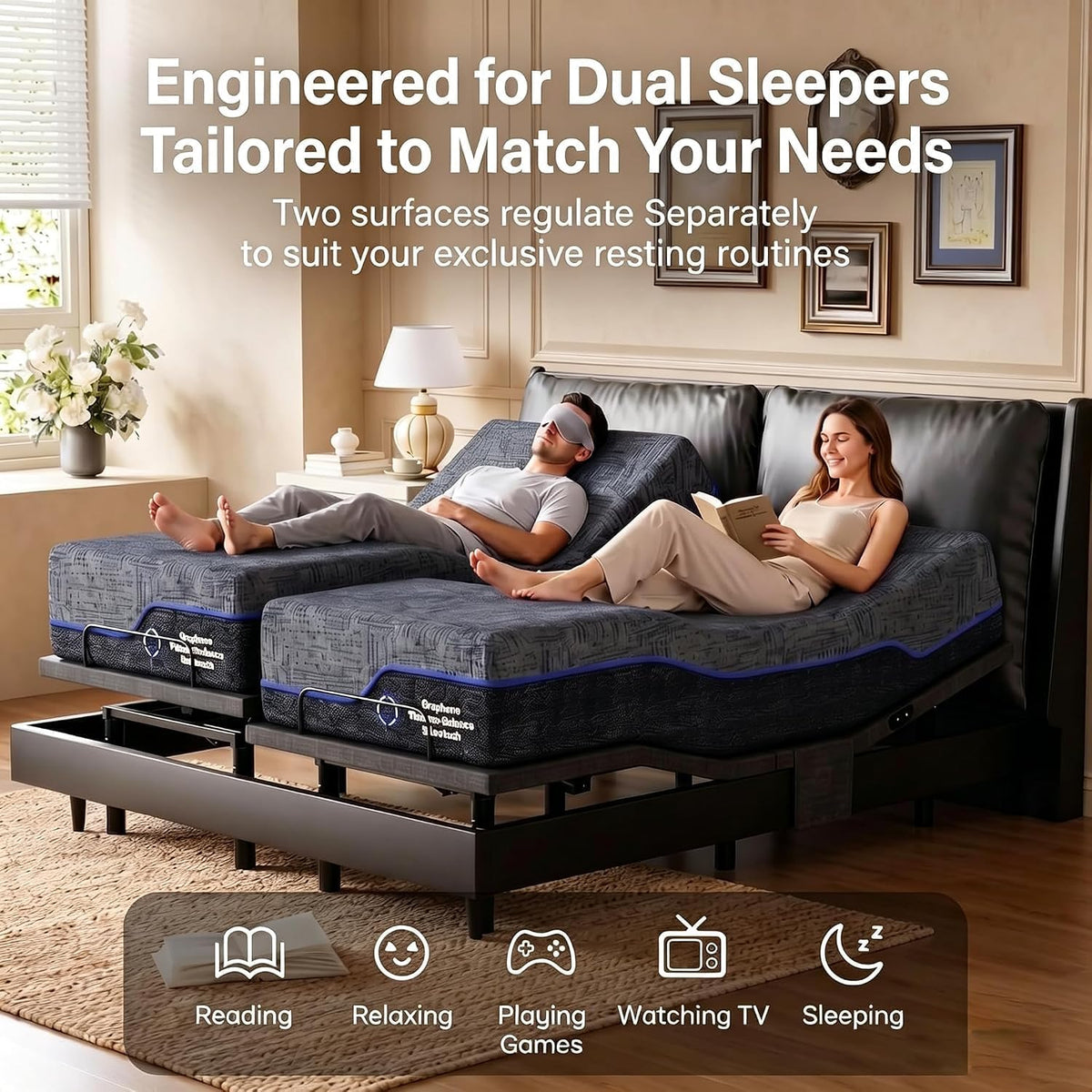 marsail adjustable bed frame full electric bed with, package contents