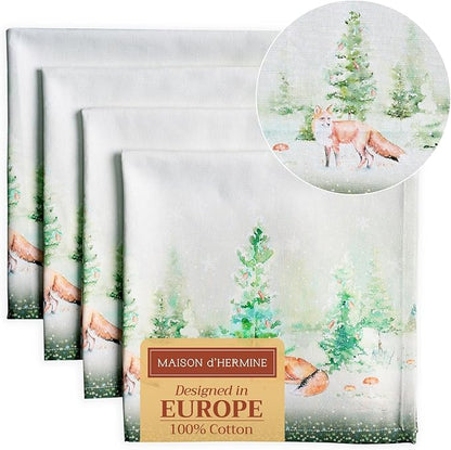 Maison d' Hermine Cloth Napkins Set of 4 100% Cotton by MaisondHermine