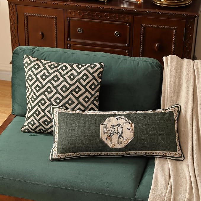ISAENNE Design Linen Classic Vintage Throw Pillow Covers 18"x18", Minimalist - Image 7
