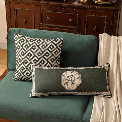 ISAENNE Design Linen Classic Vintage Throw Pillow Covers 18"x18", Minimalist - Image 7