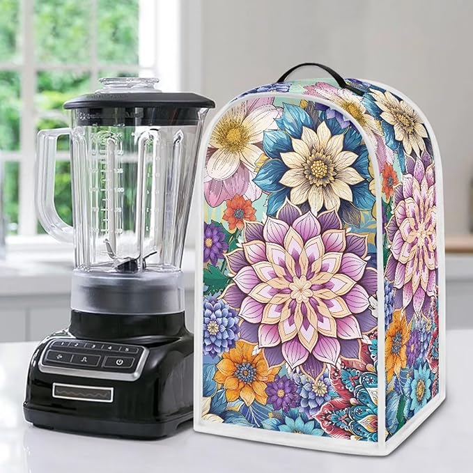 Bohe Flower Pattern Blender Cover Kitchen Blender Dust Covers Food Processor - Image 5