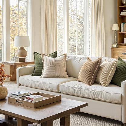 MIULEE Beige Pillow Covers 12x12 inch - Image 8
