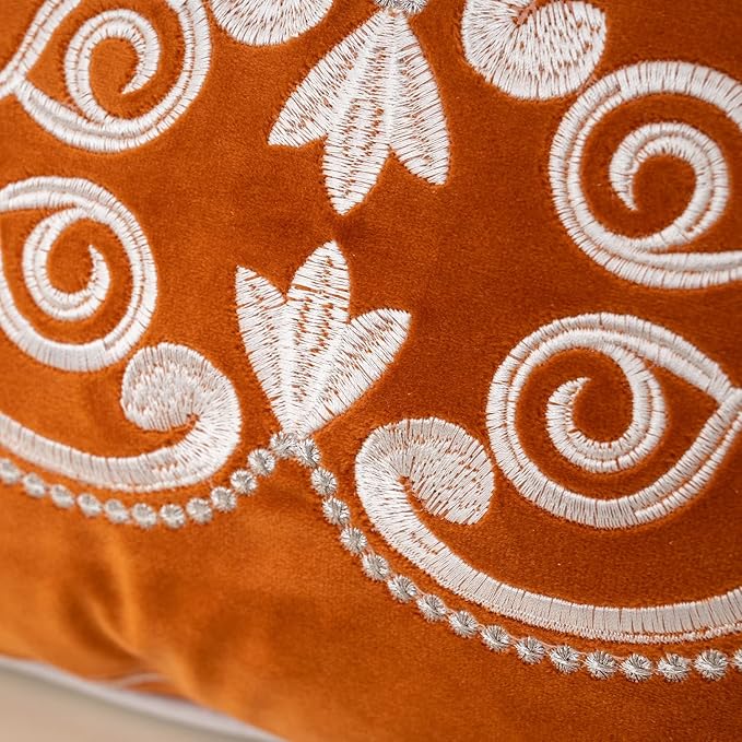 Aeckself European Luxury Velvet Lumbar Throw Pillow Cover 12 x 20 Inch - Image 5