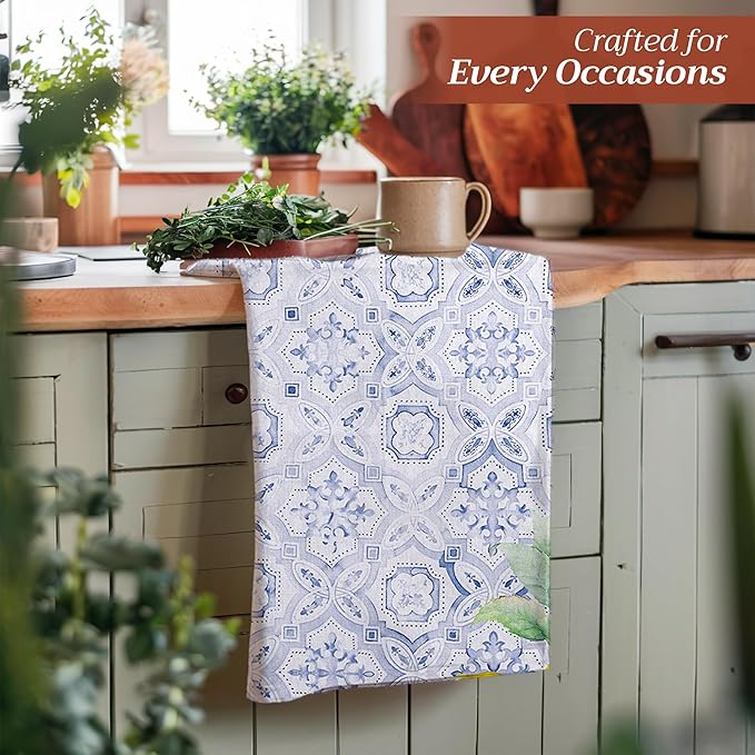 Maison d' Hermine Kitchen Towels Set of 3 100% Cotton 27.50" x 20" Reusable - Image 5
