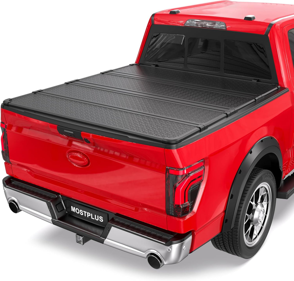 mostplus 5.5ft quad fold hard truck bed tonneau, main product view