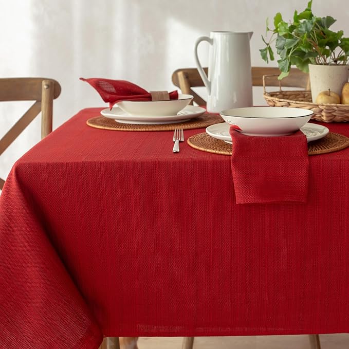 Benson Mills Cameron Textured Fabric Table Cloth, - Image 7