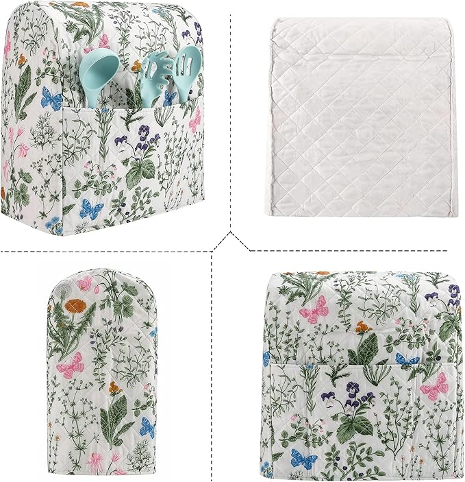 Stand Mixer Cover, Floral and Plants Kitchen Mixer Cover Compatible - Image 4