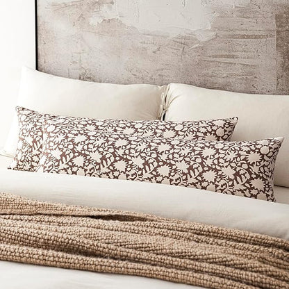 Foindtower Set of 2 Decorative Long Body Lumbar Throw Pillow Covers Accent - Image 4