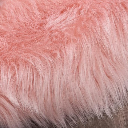 Latepis 5x7 Pink Fluffy Rug for Living Room Faux Sheepskin Fur Rugs Washable - Image 6