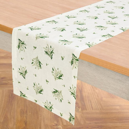 Solino Home Lily Floral Print Table Runner 60 inch - Image 2