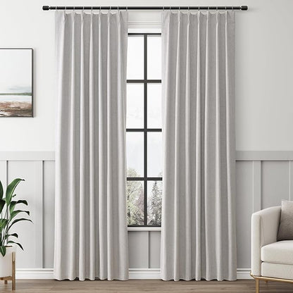 Silver Birch Blackout Curtains 84 Inch Long by Aersas