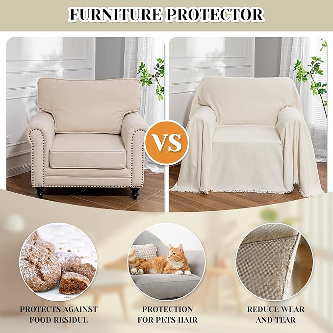 MEETSKY Oversized Chair Cover Washable Armchair Sofa Cover - Image 4