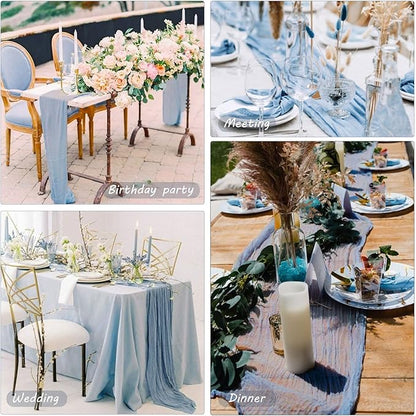 12 Pack Boho Gauze Table Runner 35x72 Inch - Image 6