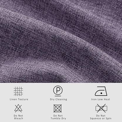 Macochico 100”Wx96”L Pinch Pleated 100% Blackout Linen Curtains Thermal Sliding - Image 5