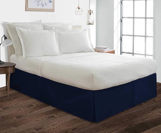Bed Skirt - 100% Cotton 800 Thread Count Box Pleated Bed Skirt - Luxury Pleated - Image 2