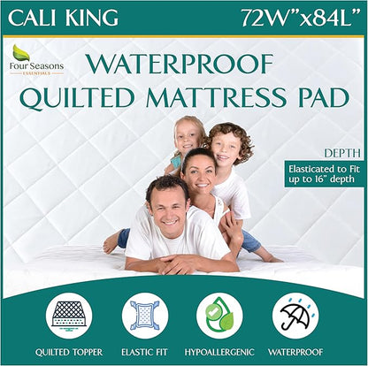 California King Size Waterproof Mattress Pad by FourSeasonsEssentials
