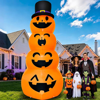 TURNMEON 12FT Giant Witch Pumpkin Halloween Inflatables Decorations Outdoor