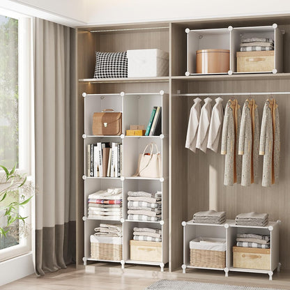 awtatos closet organizers and storage, 6 cube storage showing dimensions