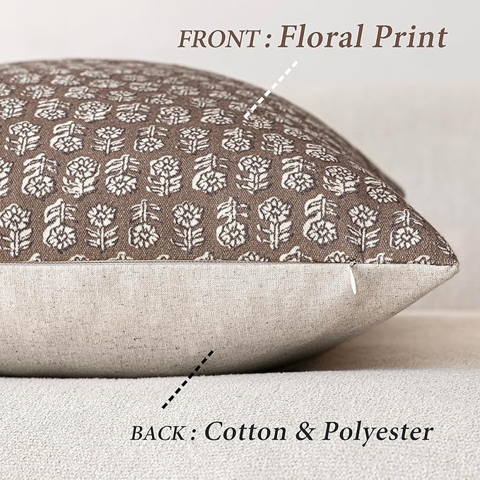 Foindtower Set of 2 Decorative Floral Long Body Lumbar Throw Pillow Covers - Image 2