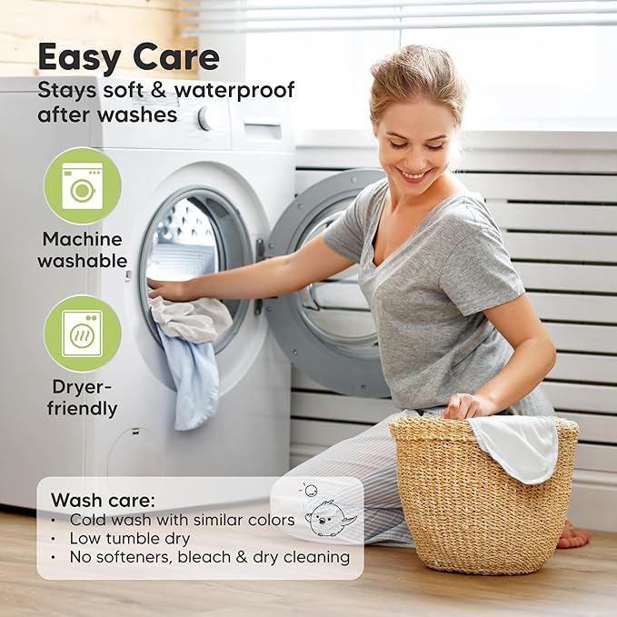 2-Pack Organic Bassinet Sheets for Girls, Boys - Image 7
