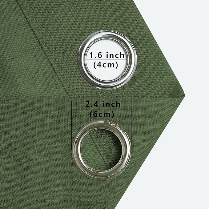 Pitalk Olive Green Curtains 63 Inch Length - Image 7