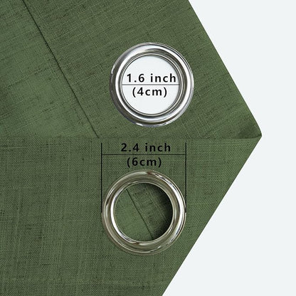Pitalk Olive Green Curtains 63 Inch Length - Image 7