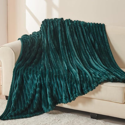 NEWCOSPLAY Super Soft Twin Blanket Dark Teal Premium Silky Flannel Fleece 3D - Image 3