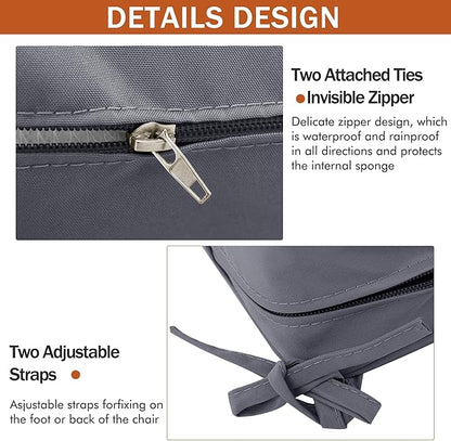 4 Pack Outdoor Chair Cushions 19 x 19 Inch Waterproof Patio Chair Cushions - Image 5