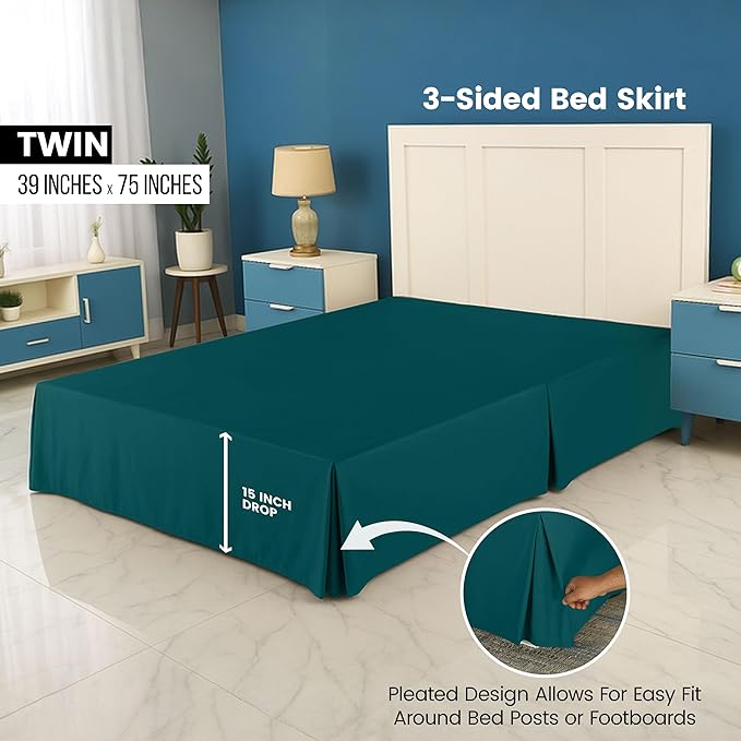 Utopia Bedding Twin Bed Skirt - Image 2