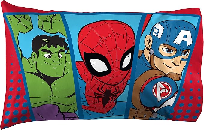 Jay Franco Marvel Super Hero Adventures Double Team 1 Pack Pillowcase - Image 2