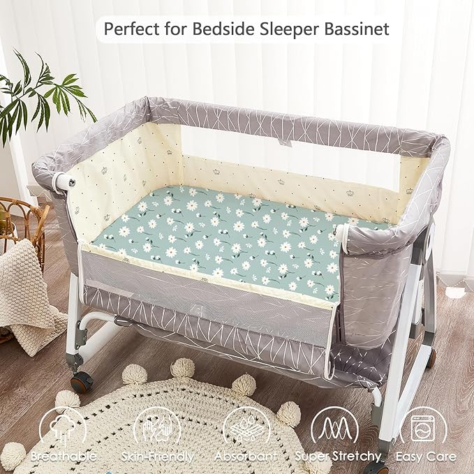 3 Pack Soft Bassinet Sheets - Image 3
