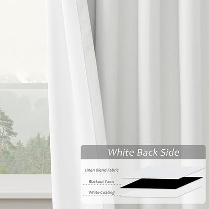 Off White Blackout Curtains 96 Inches Long - Image 5