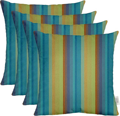RSH DECOR: Sunbrella Square Throw Pillows Set of 4 | 20" x 20" | Water and by RSHDECOR