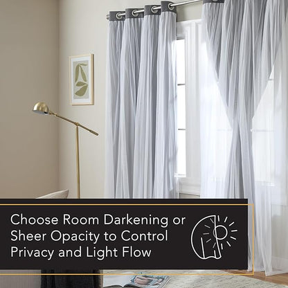 TOWN & COUNTRY LUXE Talia Double Layer Indoor Curtains, Sheer and Room - Image 9