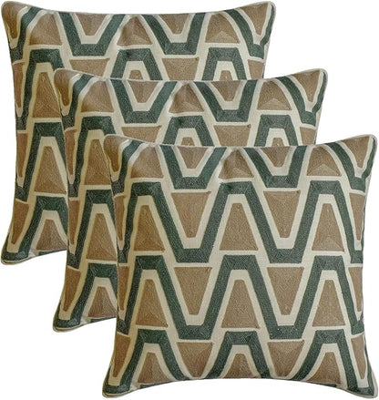 The HomeCentric Muted Green & Mocha Brown Bed Runner - Image 9