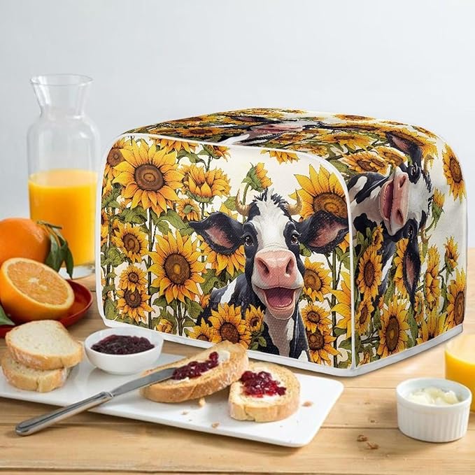 Sunflower Cow Printed Toaster Cover - Image 5