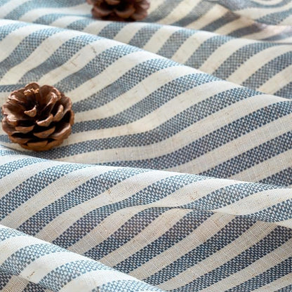 Vangao Linen Striped Curtains Boho Tickingstripe Light Filtering Window - Image 3