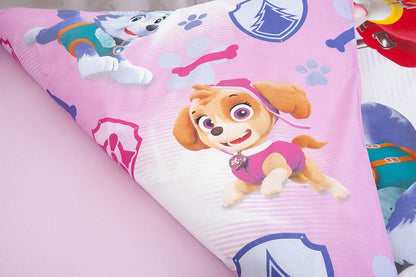Paw Patrol Bed Linen, Cotton, Pink, 200 x 135 x 0.2 cm