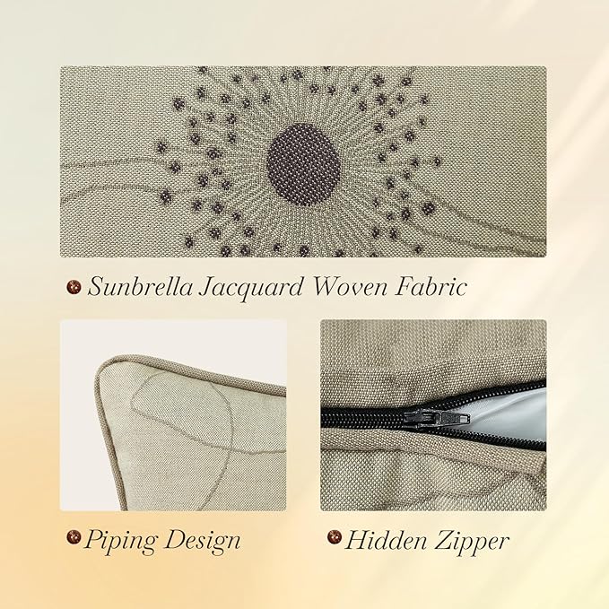 Outdoor Sunbrella Decorative Pillows Pack of 4, Allure Dusk - Image 5