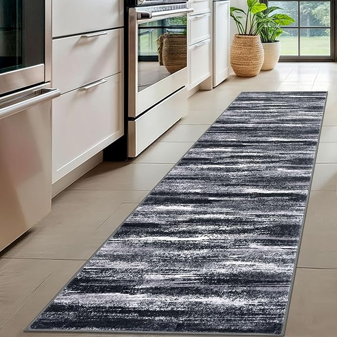 Modern Abstract Hallway Runner Rug - Image 2