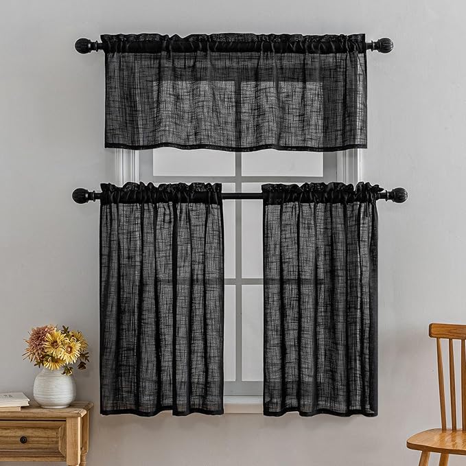 Beda Home Tassel Linen Textured Swag Valances - Image 6