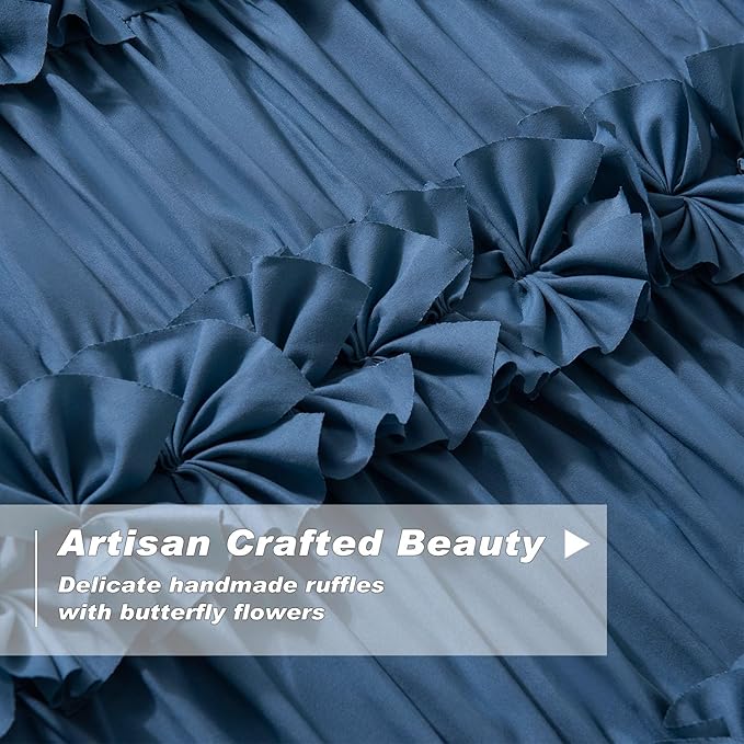 Luxurious Dusty Blue Blackout Curtains - Image 2