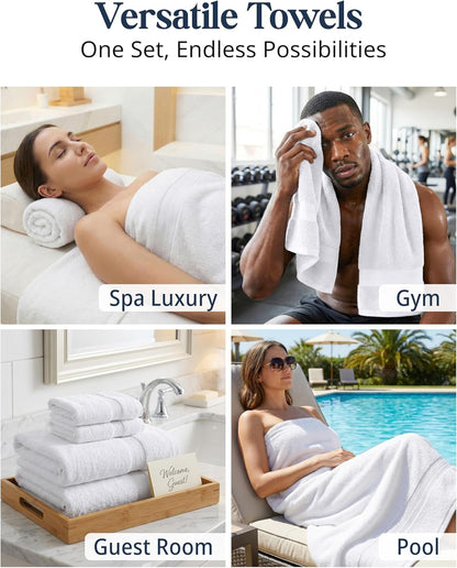 lane linen bath towel set 100% cotton 24, package contents