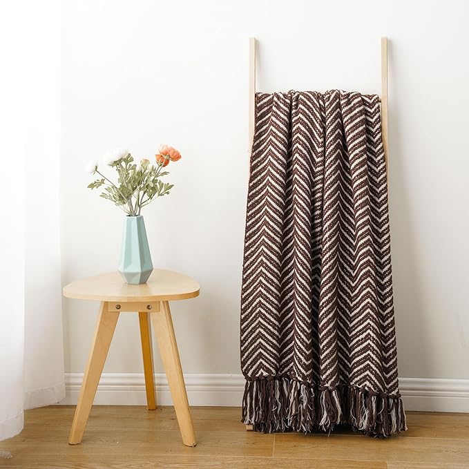 BATTILO HOME Chocolate Brown Throw Blanket - Image 9