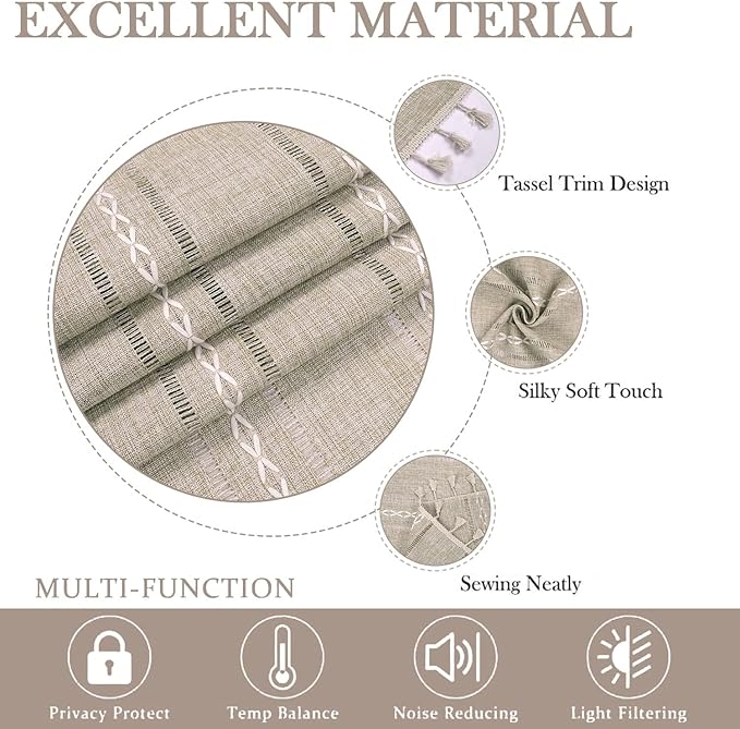 ColorBird Boho Curtains 84 Inches - Image 3