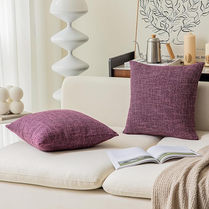 Kevin Textile Best Faux Linen Throw Cushion Covers Shams Textural Pillowcase - Image 4