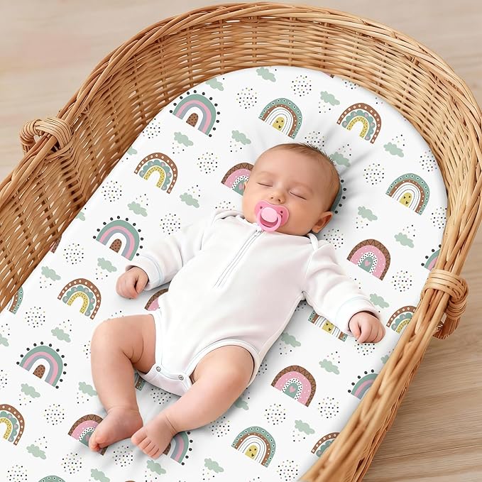 Baby Bassinet Sheets for Baby Boy Girls, Baby Delight, Angelbliss - Image 2