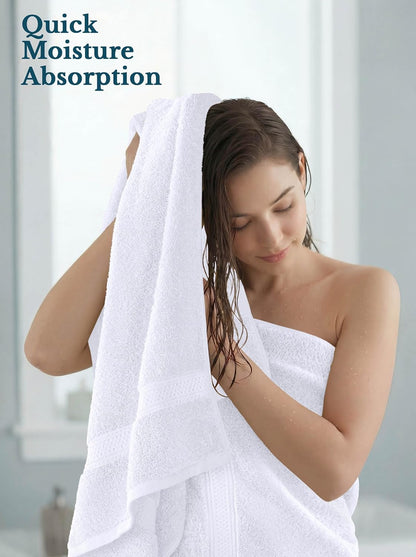 utopia towels 4 pack premium bath towels, 27x54, package contents