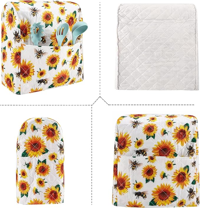 Stand Mixer Cover, Sunflower Kitchen Mixer Cover Compatible - Image 4